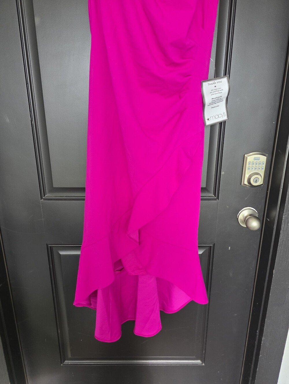 NWT Xscape Fuchsia Ruffle Sleeve Midi Dress Size 16 Cocktail Party Wedding $249 - Picture 4 of 11